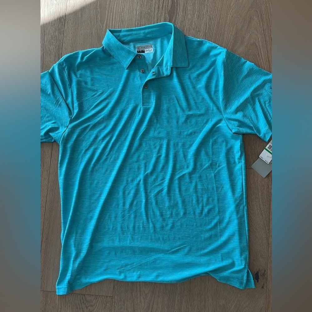 PHA TOUR Men's Blue Polo Shirt LARGE